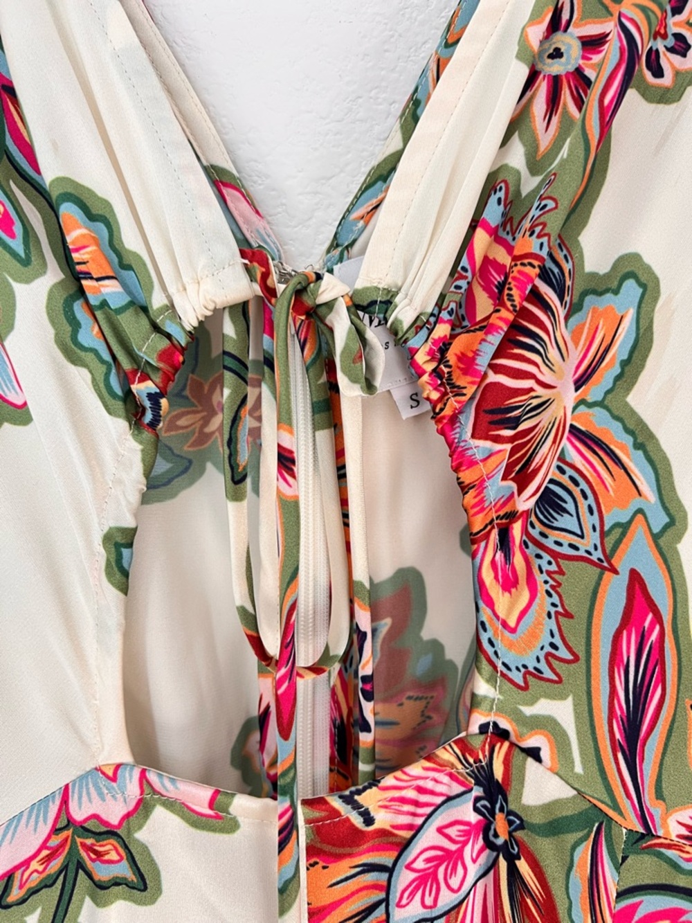 Misa Irena Floral Lattice Maxi Dress Small Summer Cocktail Party Vacation Wear - Picture 6 of 13